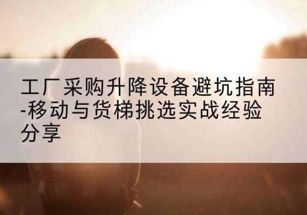 仪陇移动式升降机怎么选-工厂采购升降设备避坑指南-移动与货梯挑选实战经验分享