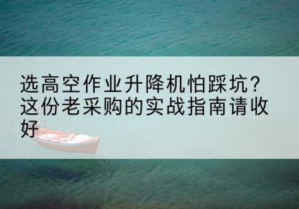 仪陇高空作业升降机厂家推荐-选高空作业升降机怕踩坑？这份老采购的实战指南请收好